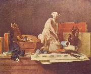 Jean Simeon Chardin Die Attribute der Kunste und die Belohnungen, die ihnen gewahrt werden USA oil painting artist